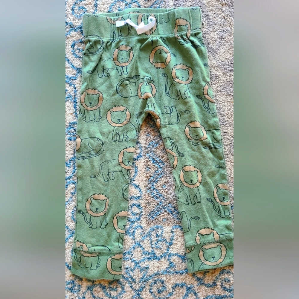 Carters 24 month pants green with lions